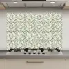 Krulornament - Tegel - Groen keuken achterwand spatscherm klein 900 -3d_website