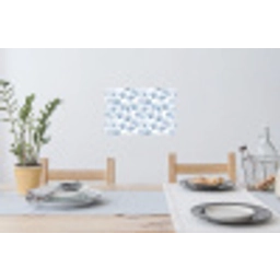 Waaier - Modern - Blauw Muursticker klein 286 -eettafel