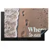 Where to next - Strand - Voetstappen Inductie beschermer vinyl 3mm klein -3d