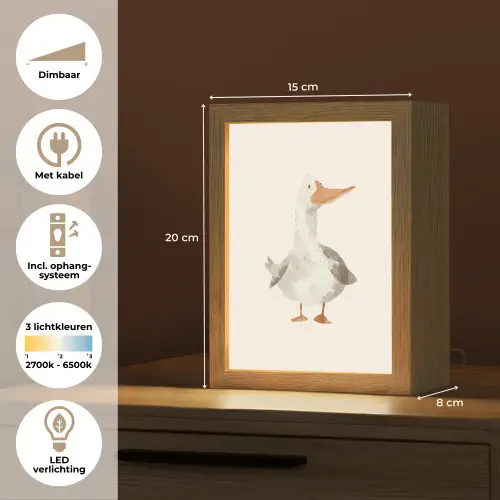 Gans - Eend - Boerderij - Dieren Light Box met kabel klein -USP_NL