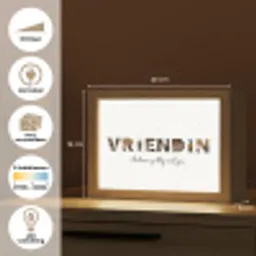 Vriendin - Lettercollage Light Box met kabel (Tafellamp) klein -USP_websiteoverzichtNL