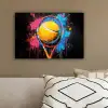Graffiti - Tennis - Sport - Racket canvas 2cm klein -sfeer3