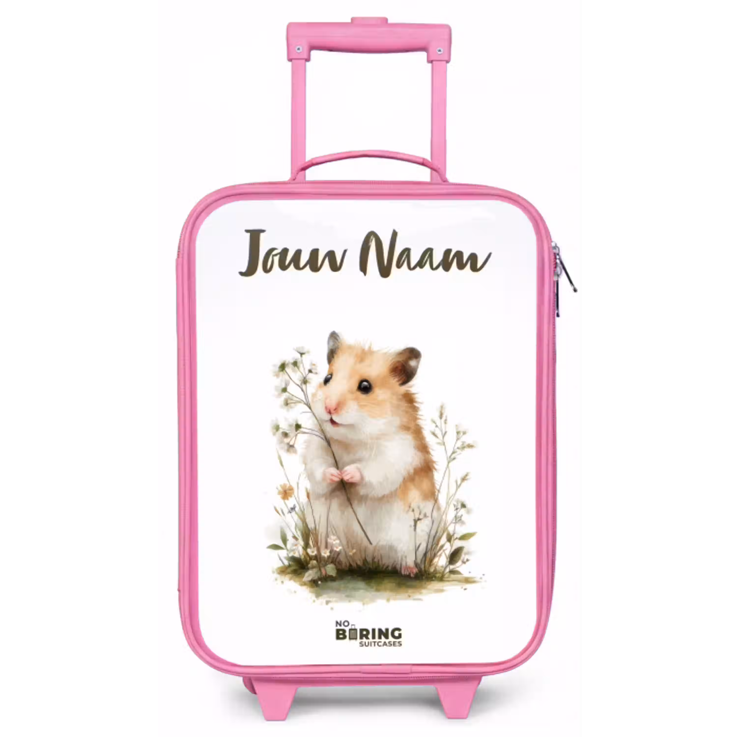 Dier - Natuur - Hamster Kinderkoffer - Roze klein -zz3dotto