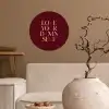 Love your damn self - Kleurrijk - Bordeaux Wandcirkel behangsticker klein -sfeer1