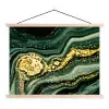 Marmer - Goud - Glitter - Groen - Marmerlook - Luxe textielposter latten blank klein -3d