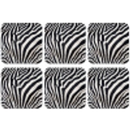 Zebra - Vacht - Klassiek - Zwart - Wit onderzetter kurk middel -zkaufland3dotto