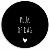 Carpe diem - Spreuken - Pluk de dag - Quotes Wandcirkel kunststof plaat 5mm dik klein -3d