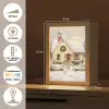 Kerst - Huis - Winter - Sneeuw Light Box met kabel (Tafellamp) klein -USP_NL