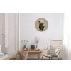 Olifant - Witte bloemen - Kindvriendelijk Wandcirkel aluminium klein -woonkamer