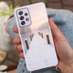 Steiger - Meer - Mist - Winter - Serene Hoesje Samsung Galaxy A52 5G met koord klein -sfeer3