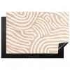 Beige - Aardspatroon Inductie beschermer vinyl 3mm klein -3d