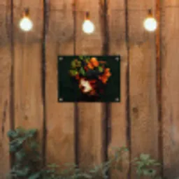 Vrouw - Rood - Groen - Druiven tuinposter los doek klein -sfeer1