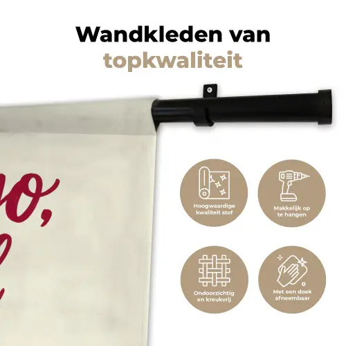 you go girl - Rood - Wit Wandkleed katoen klein -sfeer2