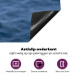 Zeemeeuw - Oceaan - Blauw Inductie beschermer vinyl 3mm klein -zzzzzzz-cc-onderkant