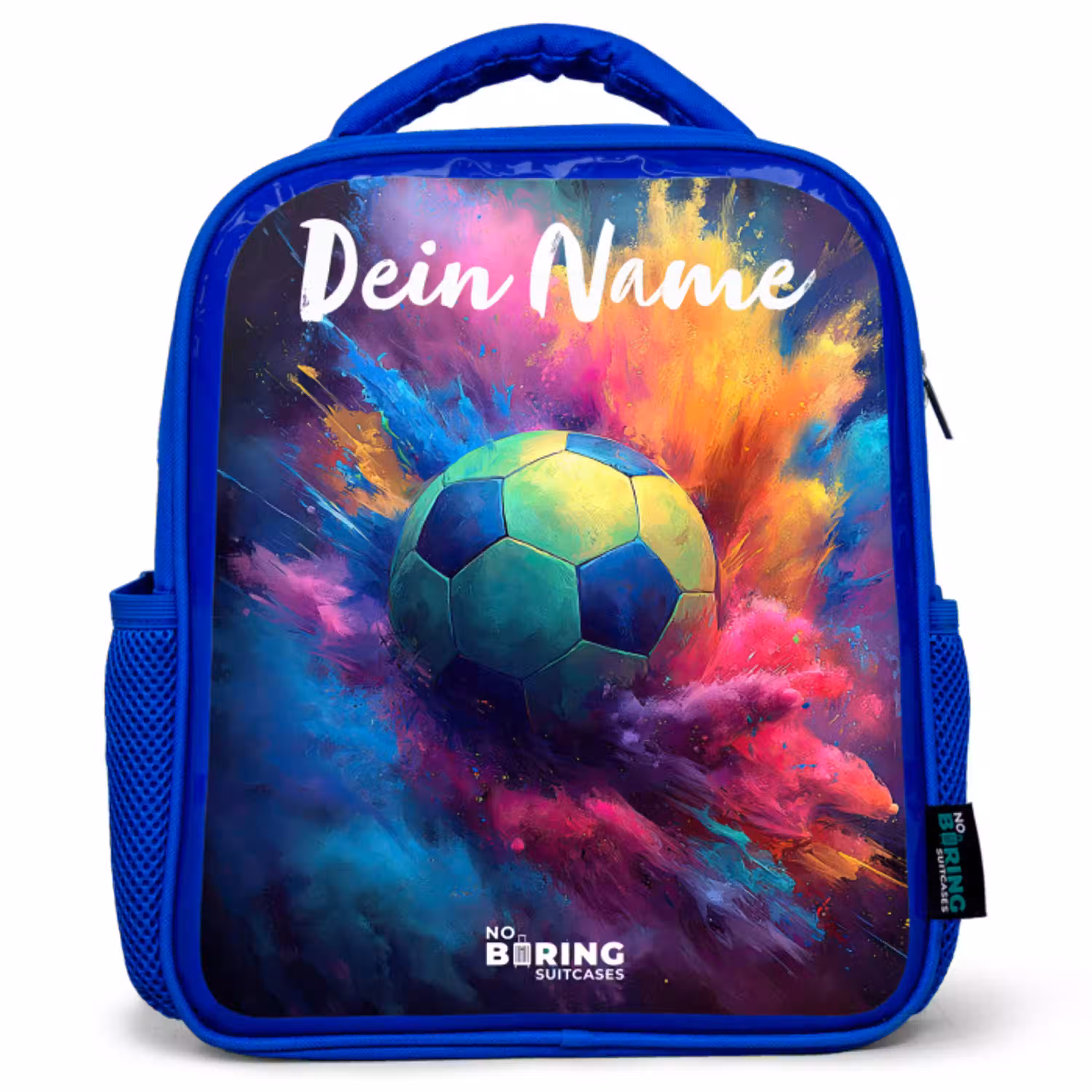 Neon - Bal - Kleurrijk Kinderrugzak - Blauw middel -3d