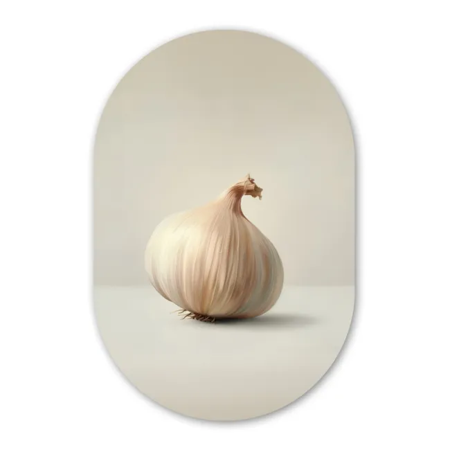 Muurovaal aluminium - Knoflook - Natuurlijk - Beige