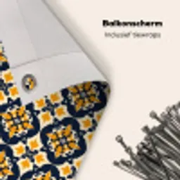 Patroon - Siertegel - Kleurrijk Balkonbeschermer Duitsland klein 596 -closeup_NL