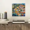 Dorp - Heuvels - Landschap - Bomen aluminium wit klein -sfeer1