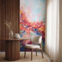 Bloemen - Abstract - Kunst - Modern Behang Vlies klein -sfeer1