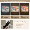 Bloemen - Olieverf - Kleurrijk - Natuur Light Box met batterij (Wandlamp) middel -USP_lichtkleurNL