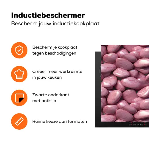 Roze - Glanzende - Stenen Inductie beschermer vinyl 3mm klein 276 -zzzzzzz-td-ups