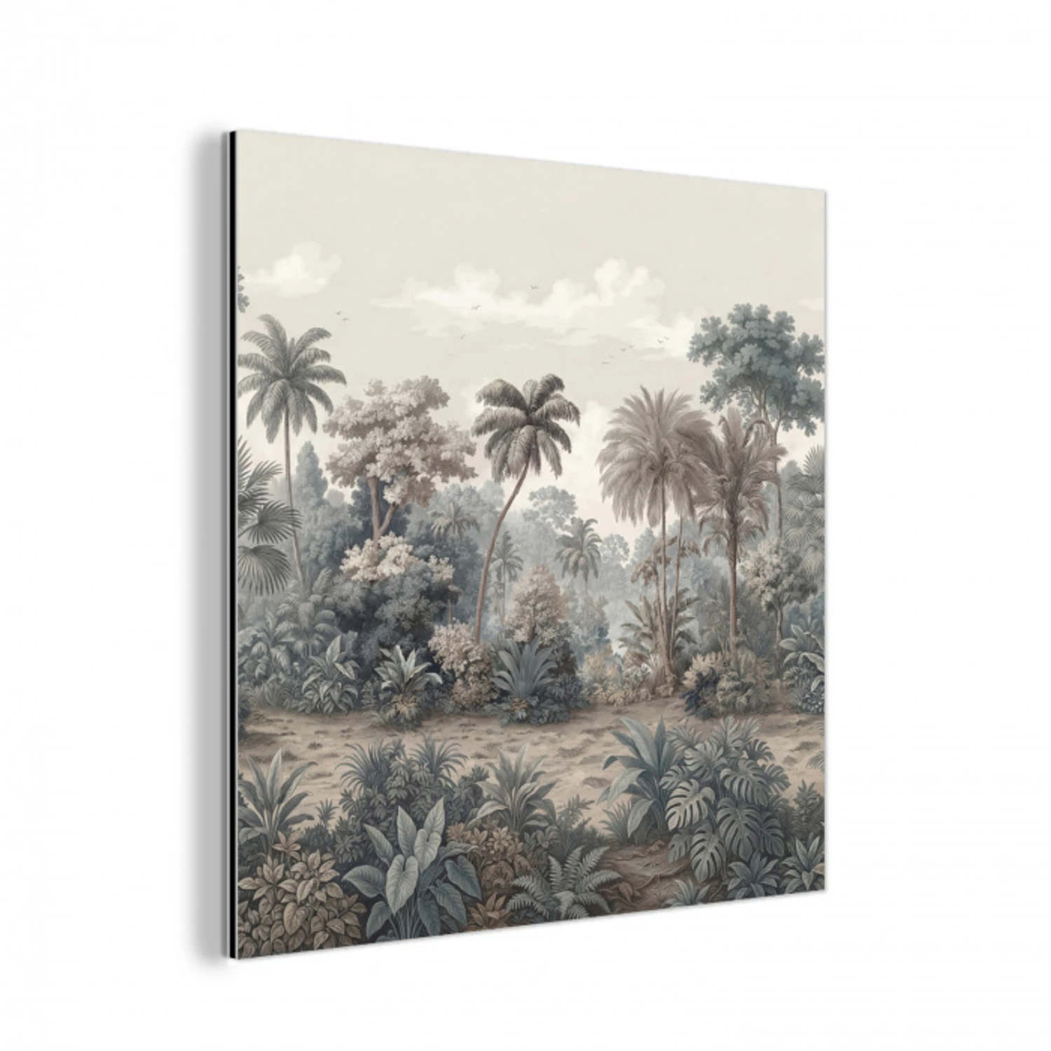 Tropisch - Landschap - Illustratie aluminium wit klein -3d