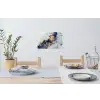 Marmer - Blauw - Goud Muursticker klein -eettafel