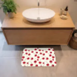 Kersen - Minimalistisch - Rood Badmat klein 997 -sfeer1