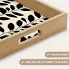 Botanisch - Dessin - Zwart - Beige Dienblad Rechthoek middel 911 -USP_HandgreepNL