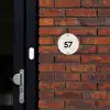 Beige golvende strepen - Traditioneel Naambord Rond klein -sfeer1-rond-XS