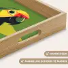 Papegaai - Groen - Snavel - Abstract Dienblad Rechthoek middel -USP_HandgreepNL