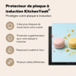 Macarons - Kleurrijk - Pastel Inductie beschermer vinyl 3mm middel -usfeer2_FR
