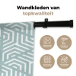 Design - Geometrie - Patroon - Driehoek Wandkleed katoen middel 269 -sfeer2