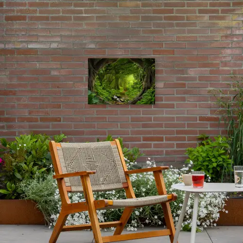 Pad door het Regenwoud Tuinposter op houten frame 2 cm dik klein -sfeer3