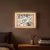 Doorkijk - Hert - Sneeuw - Winter - Bos - Dieren Light Box met batterij (Wandlamp) middel -sfeer4