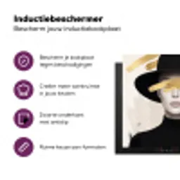 Vrouw - Portret - Modern - Goud - Kunst Inductie beschermer vinyl 3mm middel -zzzzzzz-cc-usp