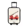 Brandweerwagen - Getekend - Rood Kinderkoffer - Zwart klein -3d