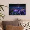 Bloemen - Nacht - Lupine - Sterrenhemel - Paars - Natuur canvas 2cm klein -sfeer1