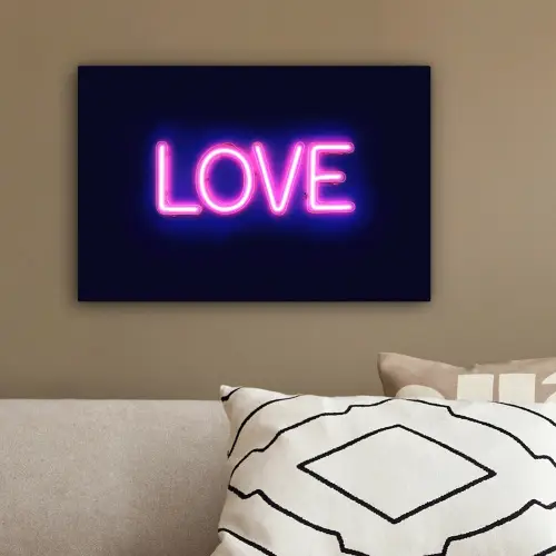 Neon - Love - Valentijn canvas 2cm klein -sfeer3