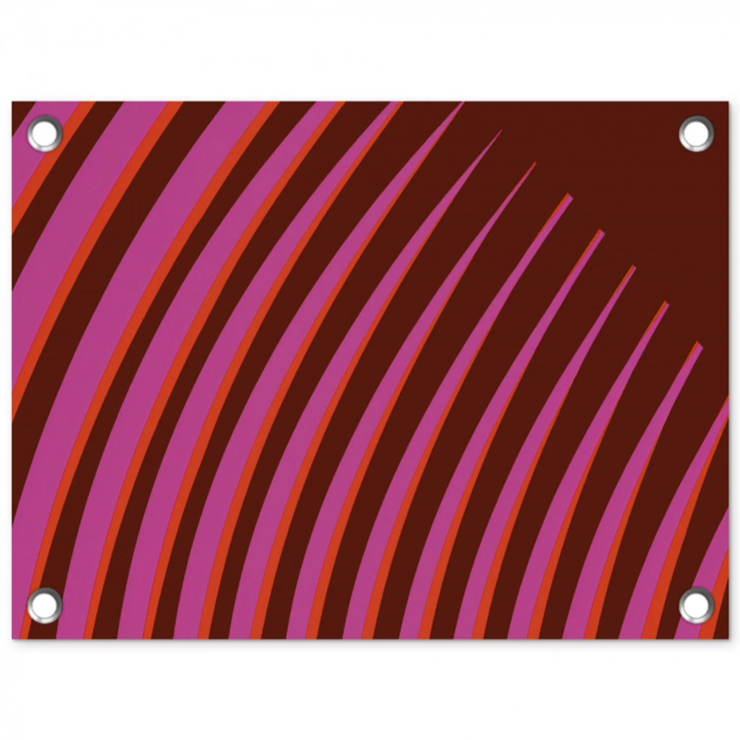 Lijnen - Rood - Beweging tuinposter los doek klein -3d