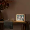 Goud - Blauw - Marmer Light Box met kabel (Tafellamp) klein -sfeer4
