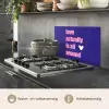 Tekst - Valentijn - Love - Blauw keuken achterwand spatscherm klein -usp_NL