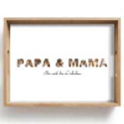 Papa & Mama - Buchstaben-Collage Dienblad Rechthoek middel -z3d_shopping