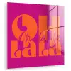 Oh la la - Roze - Oranje - Gestapelde letters plexiglas 5mm klein -zzzproduct_nieuw