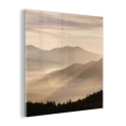 Bergen - Mist - Zonnestralen plexiglas 5mm klein -z3d