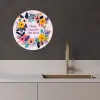 Bloemenkrans - Kleurrijk - Moeder KitchenYeah - Keuken - Wandcirkel Forex klein -sfeer1