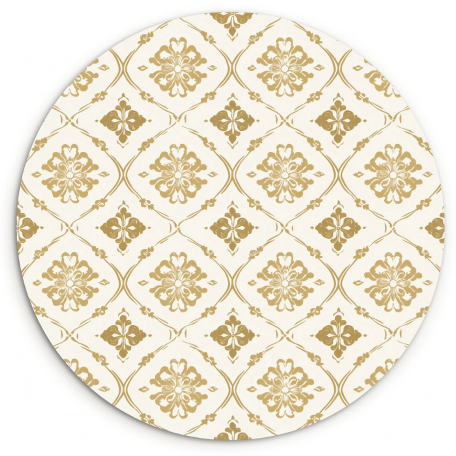 Ornament - Klassiek - Goud Wandcirkel kunststof plaat 5mm dik klein 188 -3d