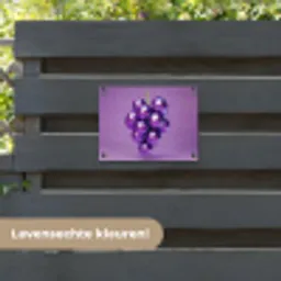 Druif - Disco - Glitter - Paars tuinposter los doek klein -sfeer3