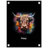 Schotse hooglander als graffiti art tuinposter los doek klein -3d