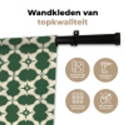 Tegel - Klassiek - Groen Wandkleed katoen klein 269 -sfeer2